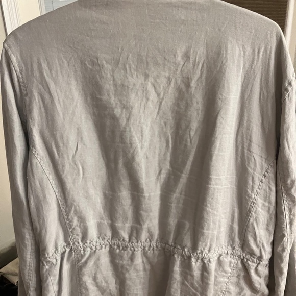 Calvin Klein Distressed Linen Body Fit Jacket - Picture 2 of 3